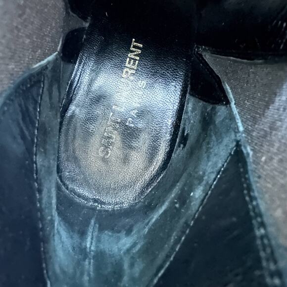 Saint Laurent Tan Brown Suede Fringe  Ankle Boots Size 36 / US 6 - Picture 11 of 14